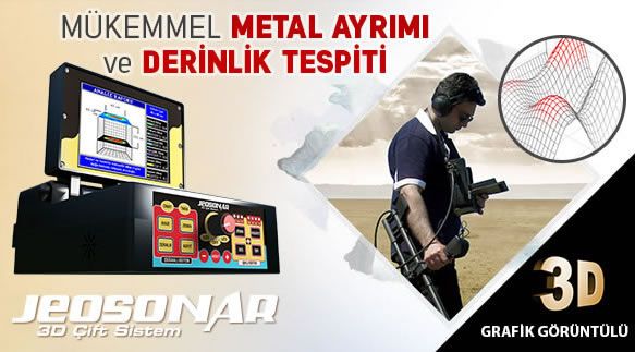 Jeosonar 3D Dedektör derin arama boşluk tespit ayrımlı dedektör sistemi